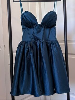 NWT Windsor Teal Corset Dress